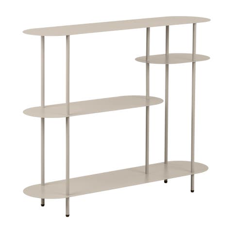 Riana metalen boekenkast beige - 118 x 97 cm