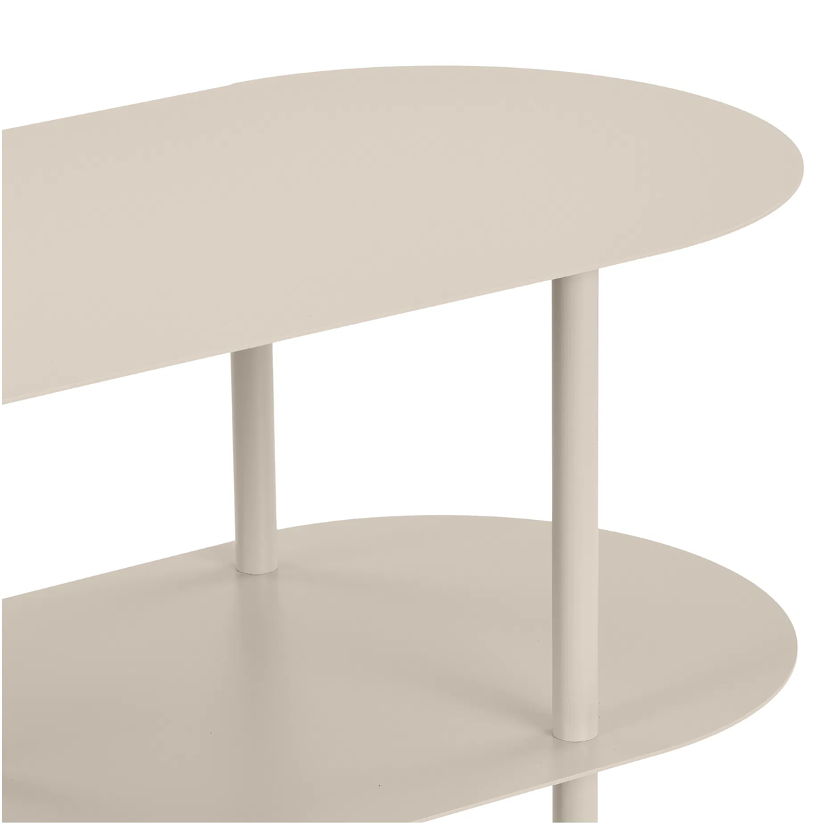 detail plank metalen boekenkast beige - 118 x 97 cm - Riana