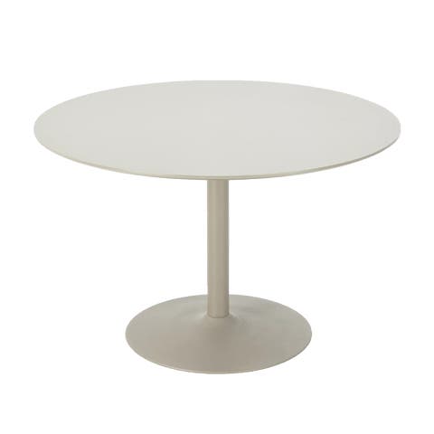 Richie houten eettafel beige - metalen onderstel - Ø120 cm