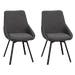 Alison draaibare eetkamerstoel donkergrijs - set van 2