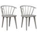 Carmen houten spijlenstoel grijs - set van 2
