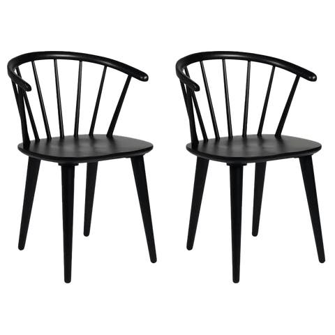 Carmen houten spijlenstoel zwart - set van 2