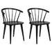 Carmen houten spijlenstoel zwart - set van 2