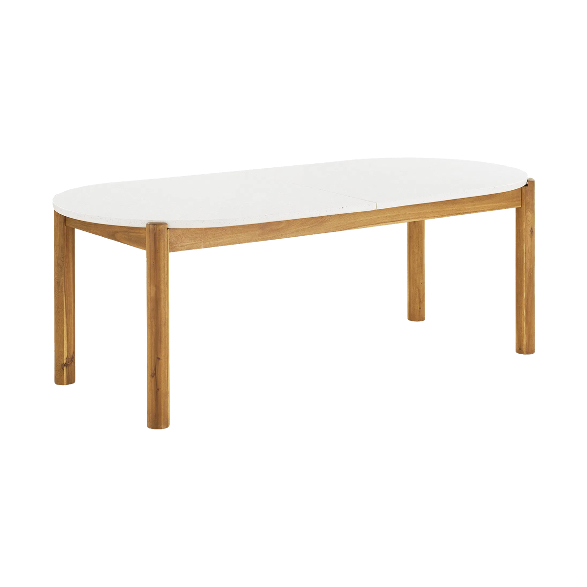 Teresa houten tafel naturel met terazzo blad -  210 x 95 cm