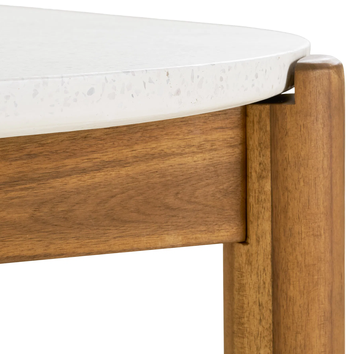 Onderstel van Teresa houten tafel naturel met terazzo blad