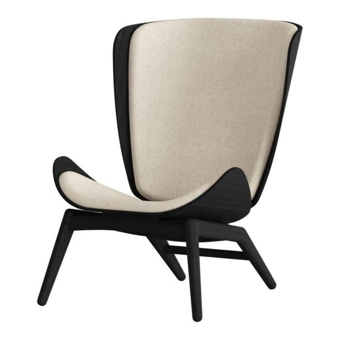 The Reader zwart houten fauteuil white sands