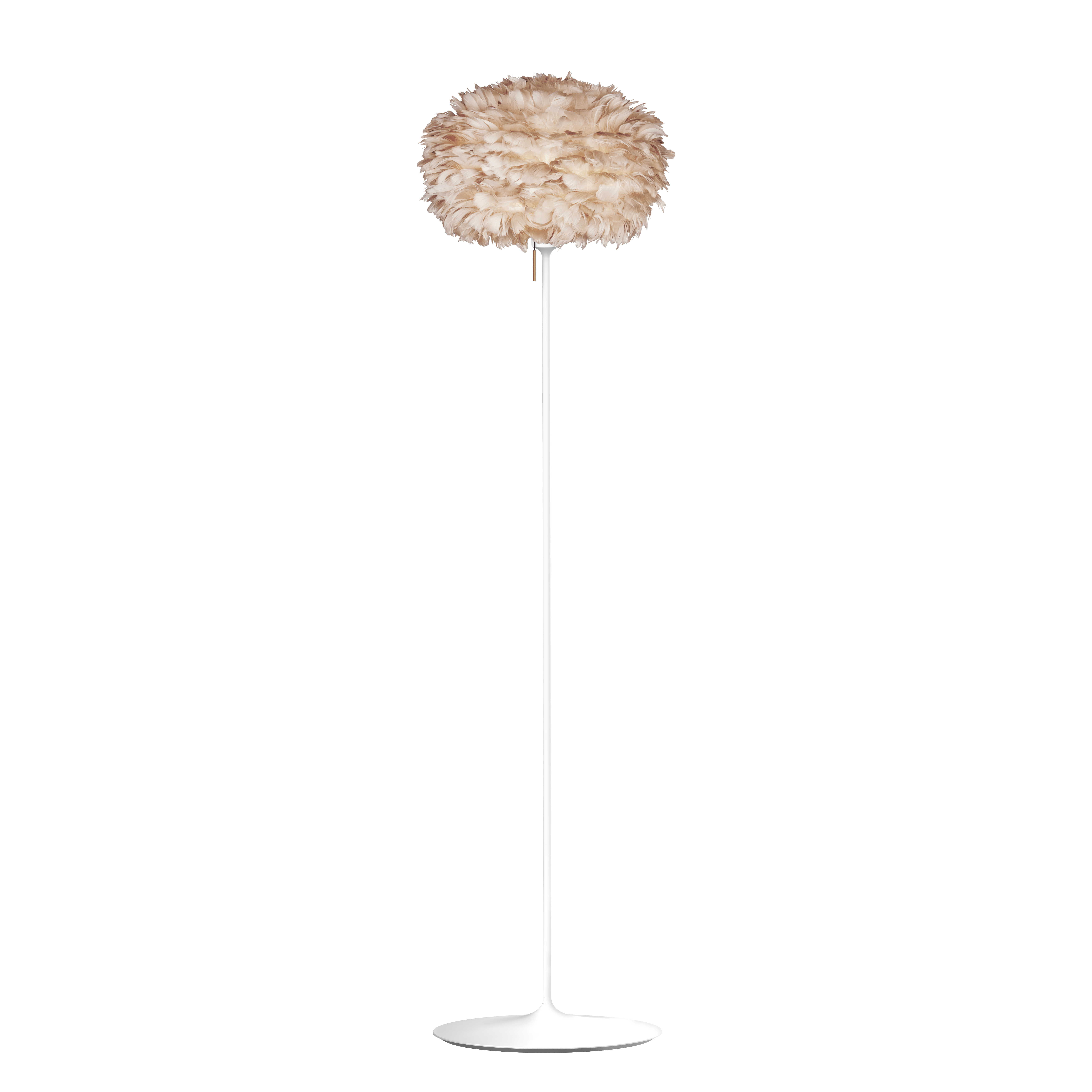 Sante vloerlamp white met Eos light brown medium lampenkap