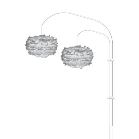 Willow Wall double white wandlamp met eos mini light grey