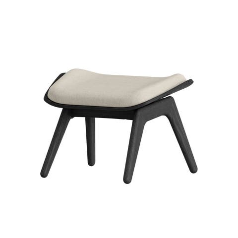 The Reader Ottoman houten voetenbank zwart - White sands