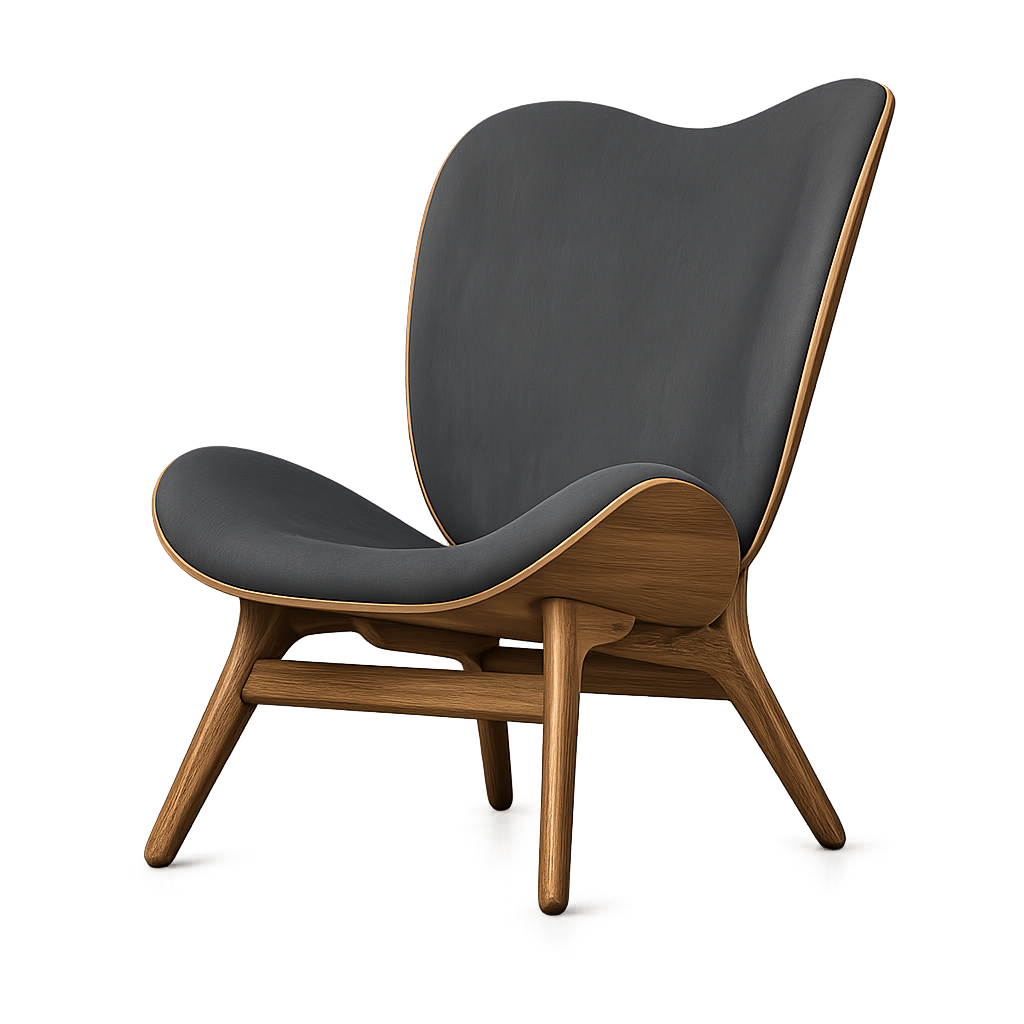 A Conversation Piece Tall houten fauteuil donker eiken - Shadow
