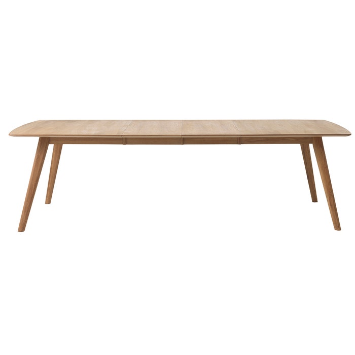 Sven uitschuifbare houten eettafel - 180-270 x 100 cm - tafel - eetkamertafel - eikenhout - 6 persoons - 8 persoons - rechthoekig - scandinavische - lange - groot - verlengbare