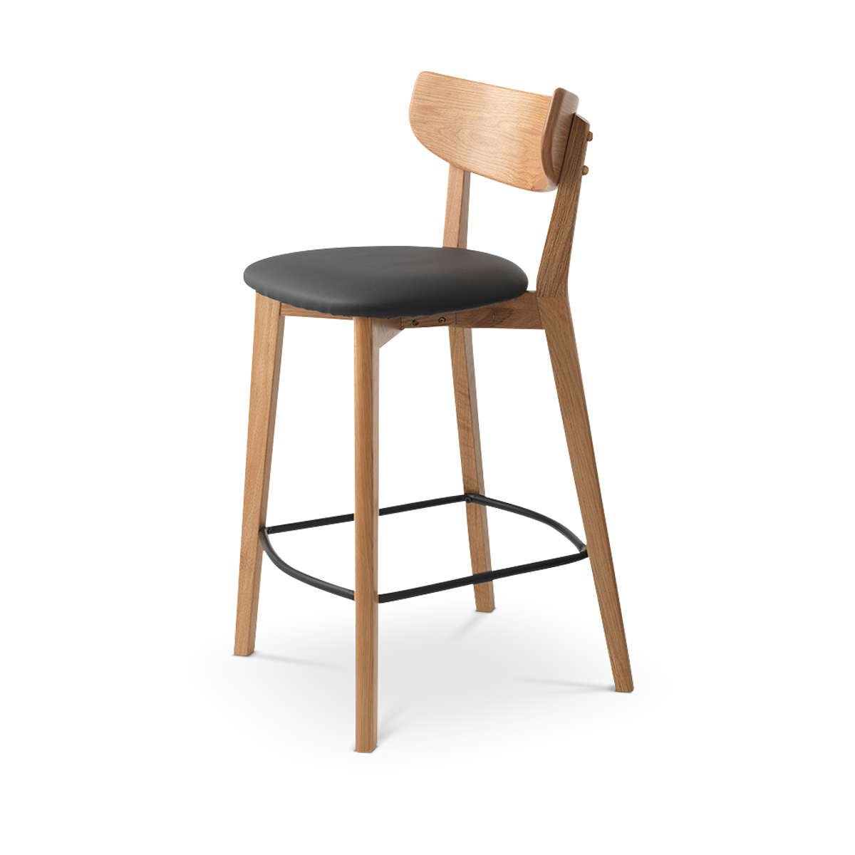 Jack houten barkruk naturel - 65 cm