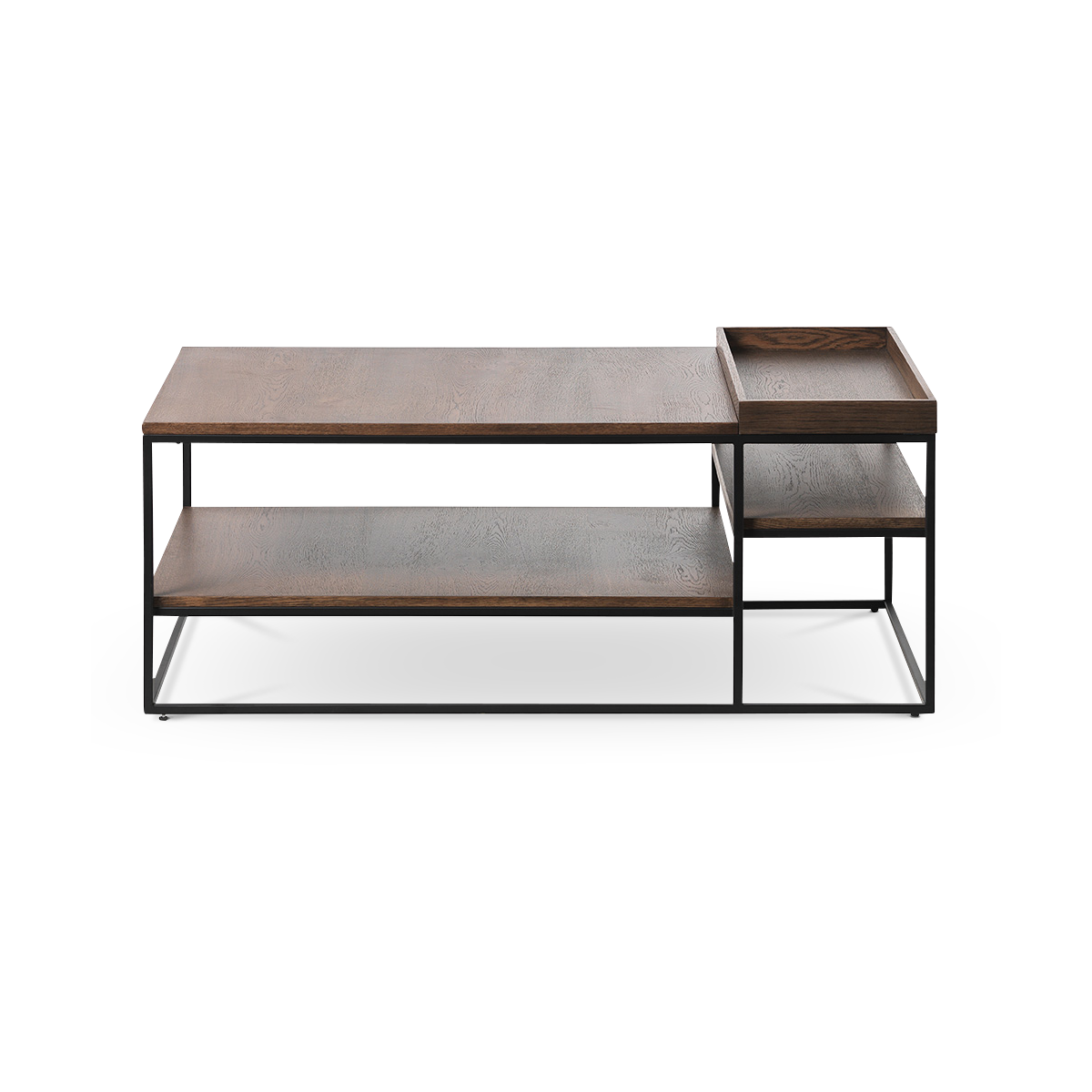 Rico houten salontafel gerookt eiken - 120 x 70 cm