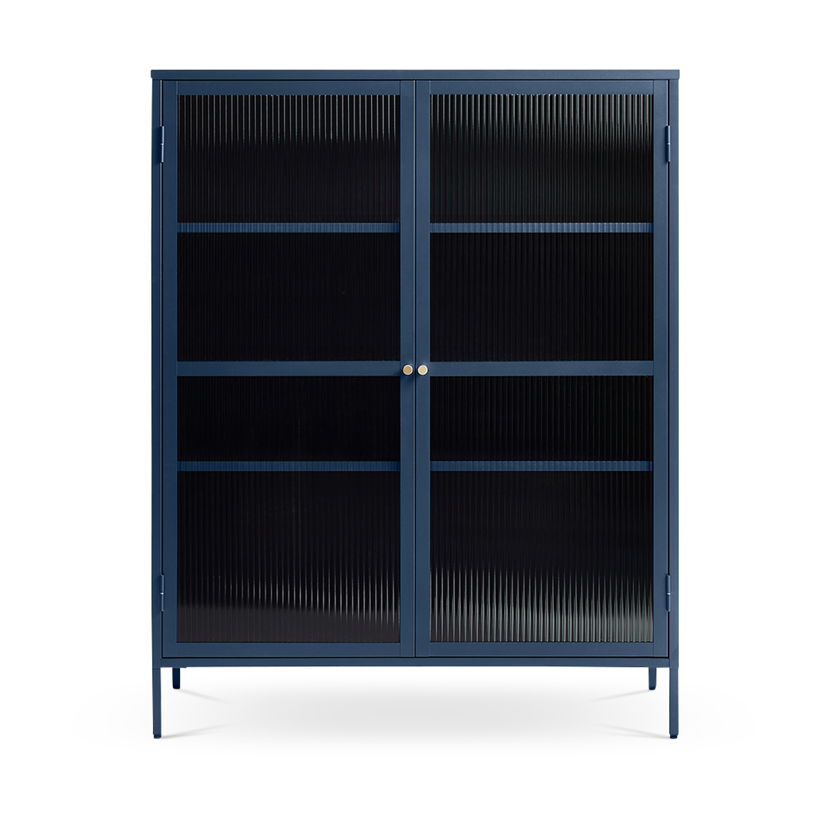 Katja metalen vitrinekast blauw - 111 x 140 cm