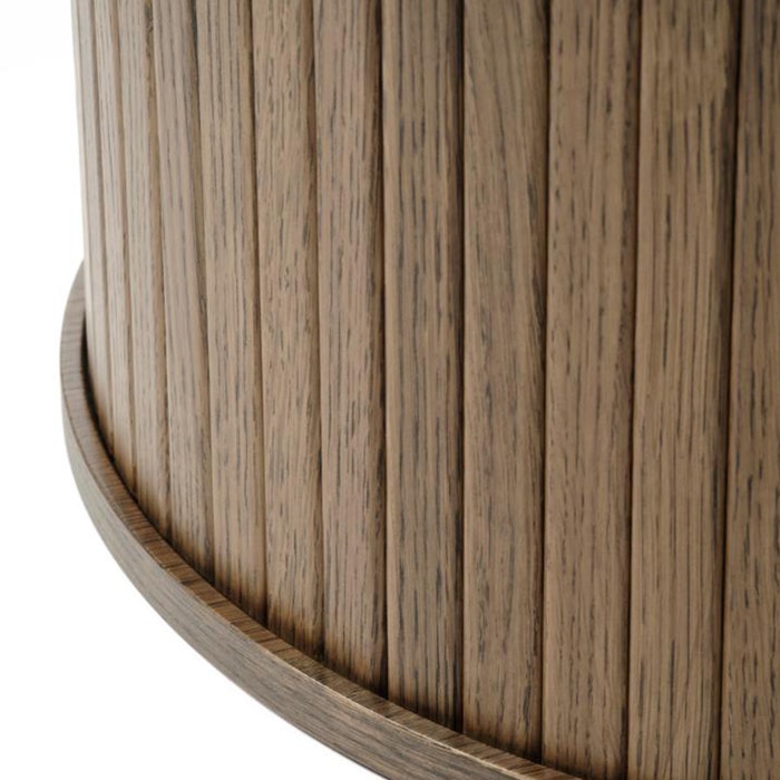 Lenn houten salontafel gerookt eiken - Ø90 cm - koffietafel - bijzettafel - tafeltje - eiken - scandinavisch - modern