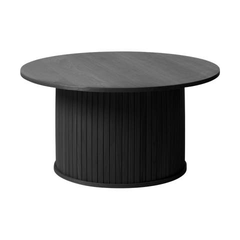 Lenn houten salontafel zwart eiken - Ø90 cm
