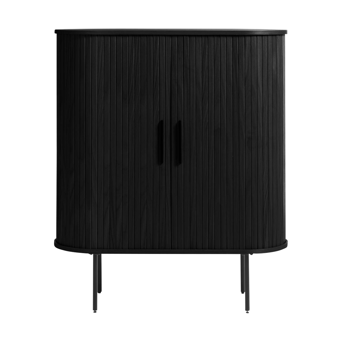 Lenn houten opbergkast zwart - 118 x 100 cm