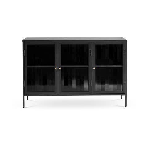 Katja metalen sideboard zwart - 132 x 40 cm