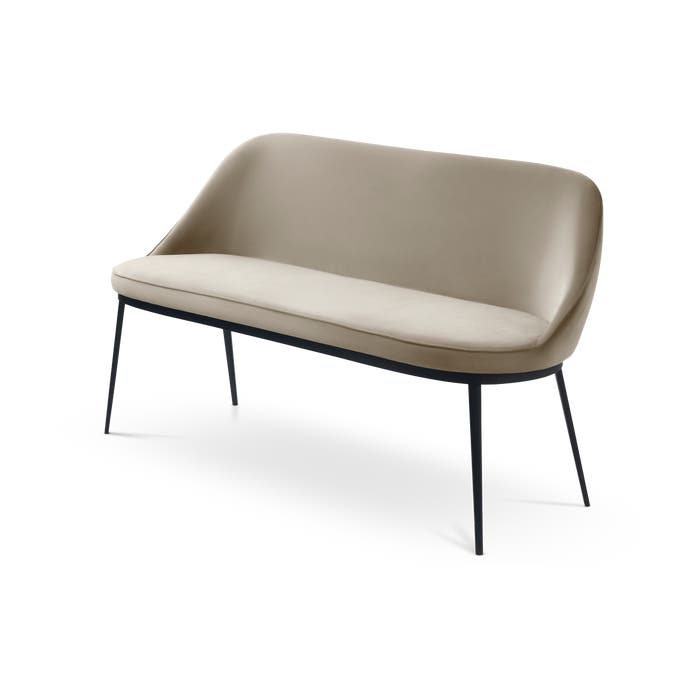 Lou eetkamerbank kunstleer taupe