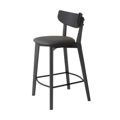 Jack houten barkruk zwart - 65 cm