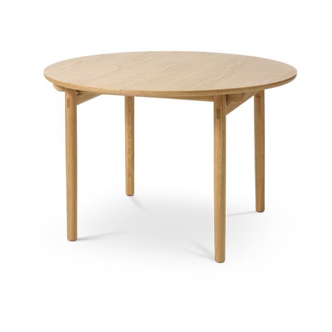 Kjeld verlengbare houten eettafel naturel - Ø120 cm