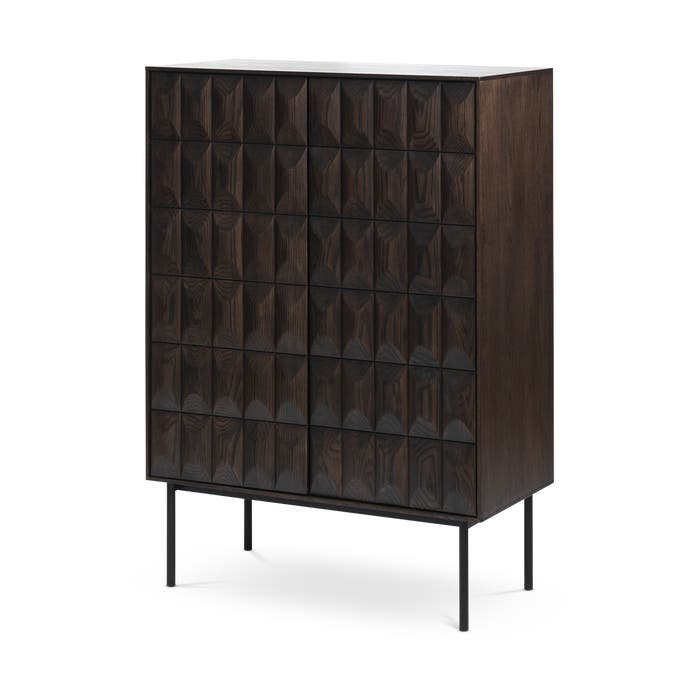 Vanja houten drankkast donkerbruin - 129 x 90 cm