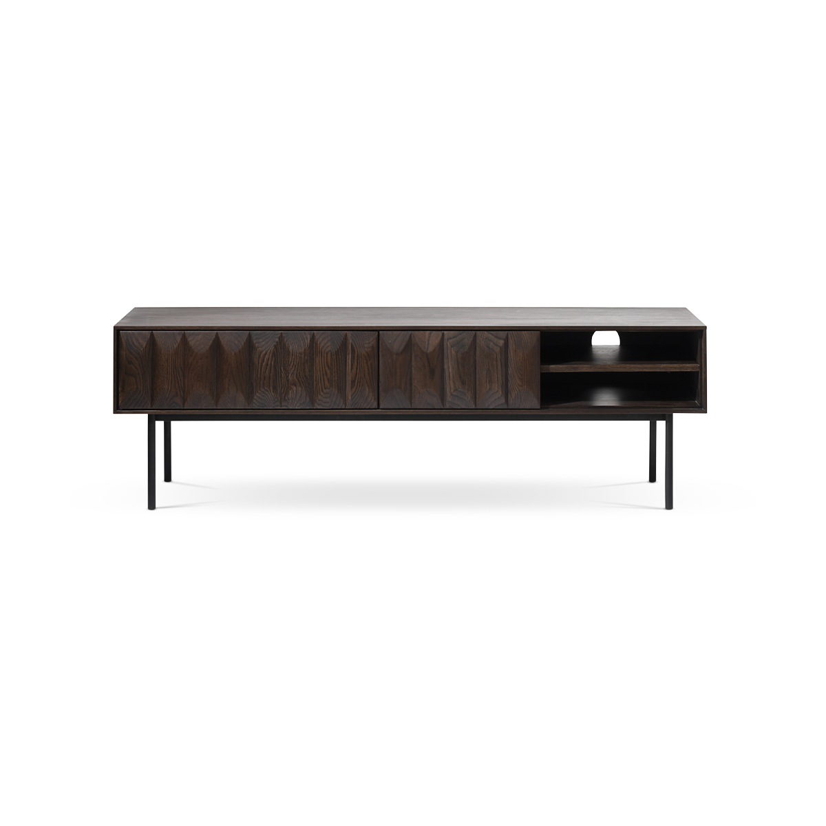 Vanja houten tv meubel donkerbruin - 160 x 41 cm