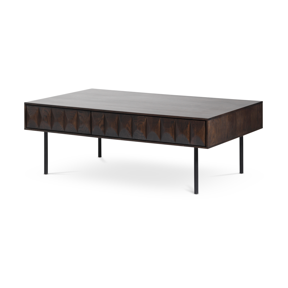 Vanja houten salontafel donkerbruin - 117 x 71 cm