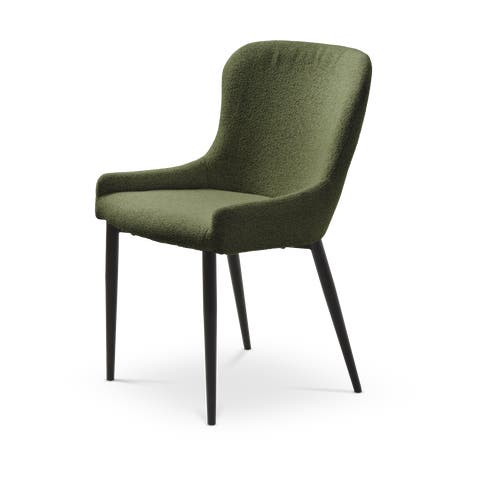 Brigitta eetkamerstoel bouclé groen
