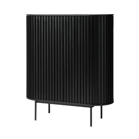 Redmer houten opbergkast zwart eiken - 110 x 125 cm