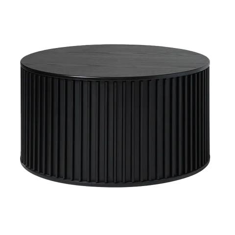 Redmer houten salontafel zwart eiken - Ø85 cm