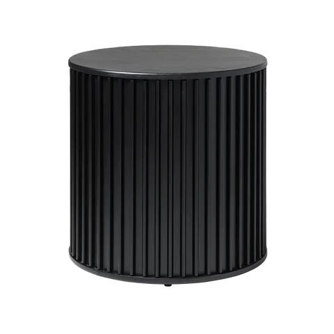 Redmer houten bijzettafel zwart eiken - Ø60 cm