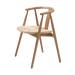 Kenza eikenhouten eetkamerstoel naturel - met rieten zitvlak