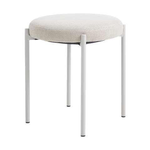 Pico metalen krukje beige - met stoffen zitting - 48 cm