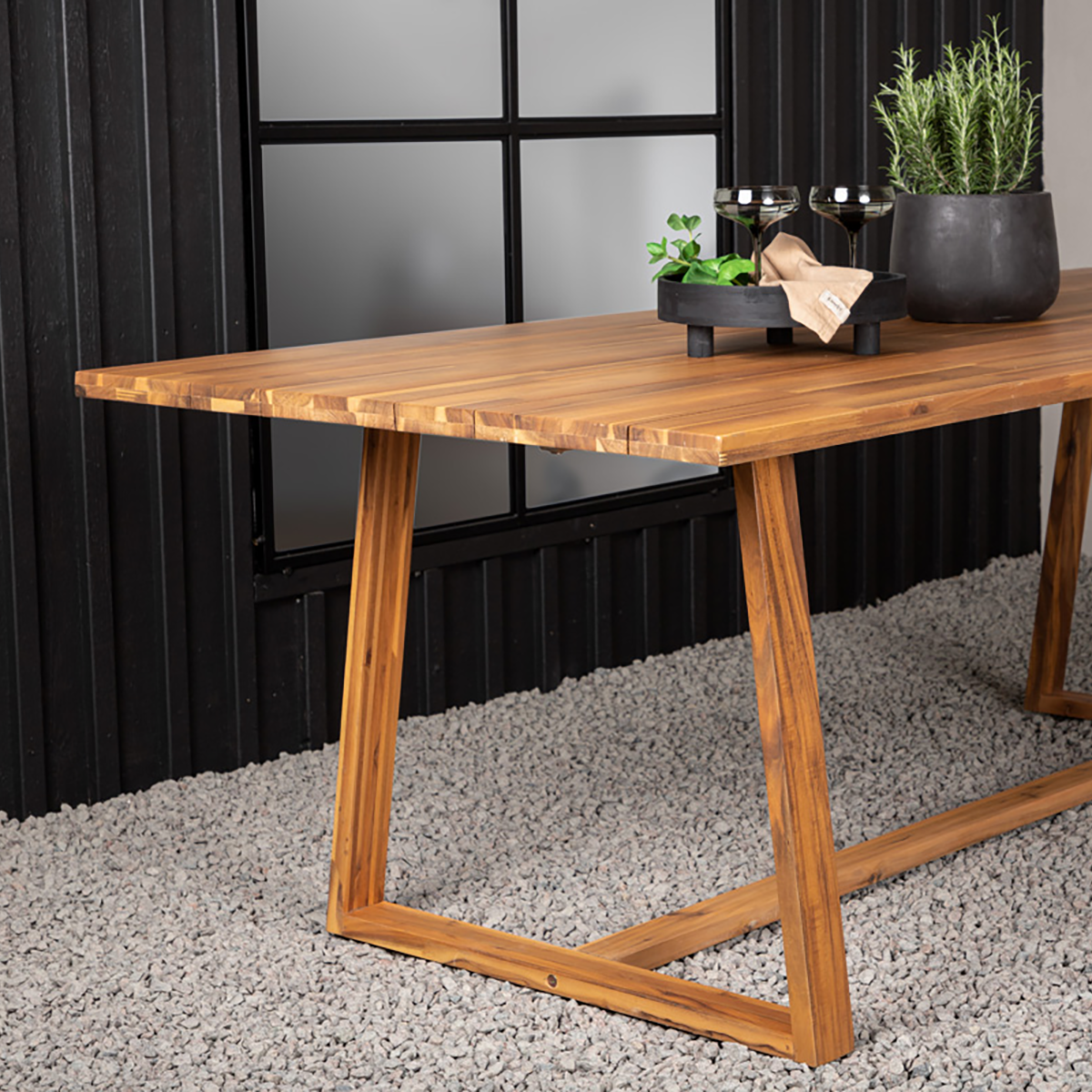 Oscar houten tuintafel bruin - 220 x 100 cm - eettafel - buiten - acacia