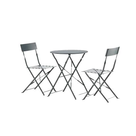 Lovisa metalen tuinset donkergrijs