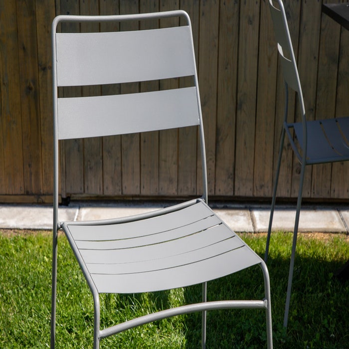 Svea metalen tuinstoel grijs - terrasstoel - staal