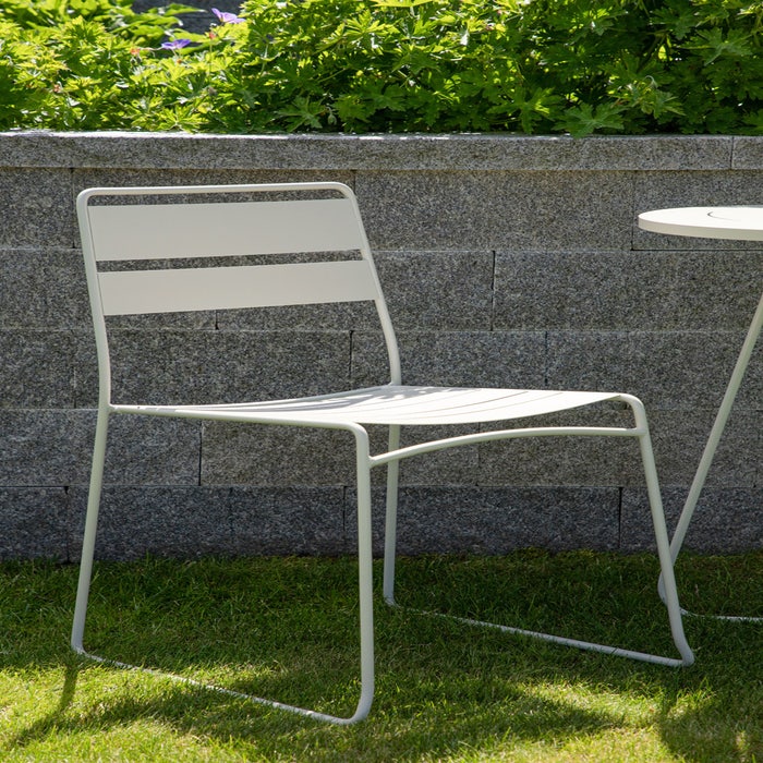 Svea metalen tuinstoel beige - terrasstoel - staal