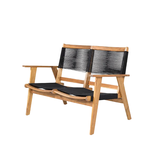 Perr houten tuinbank zwart