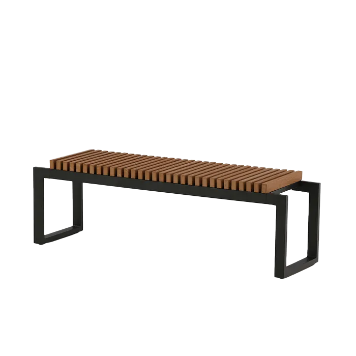 Karl aluminium tuinbank bruin - 140 x 45 cm