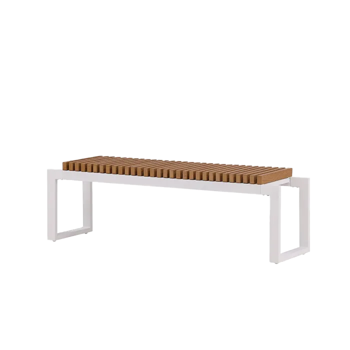 Karl aluminium tuinbank wit - 140 x 45 cm