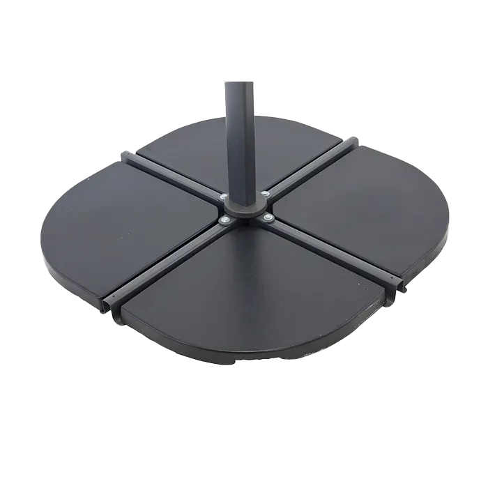 Jeppe tegels zwart voor parasolvoet - set van 4 