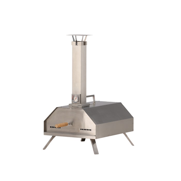 Lorens houtgestookte pizzaoven voor buiten zilver
