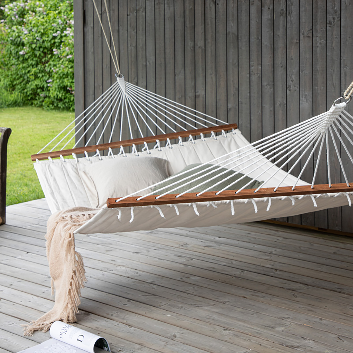 Freeke hangmat gebroken wit - 200 x 140 cm - tuin - kopen - creme