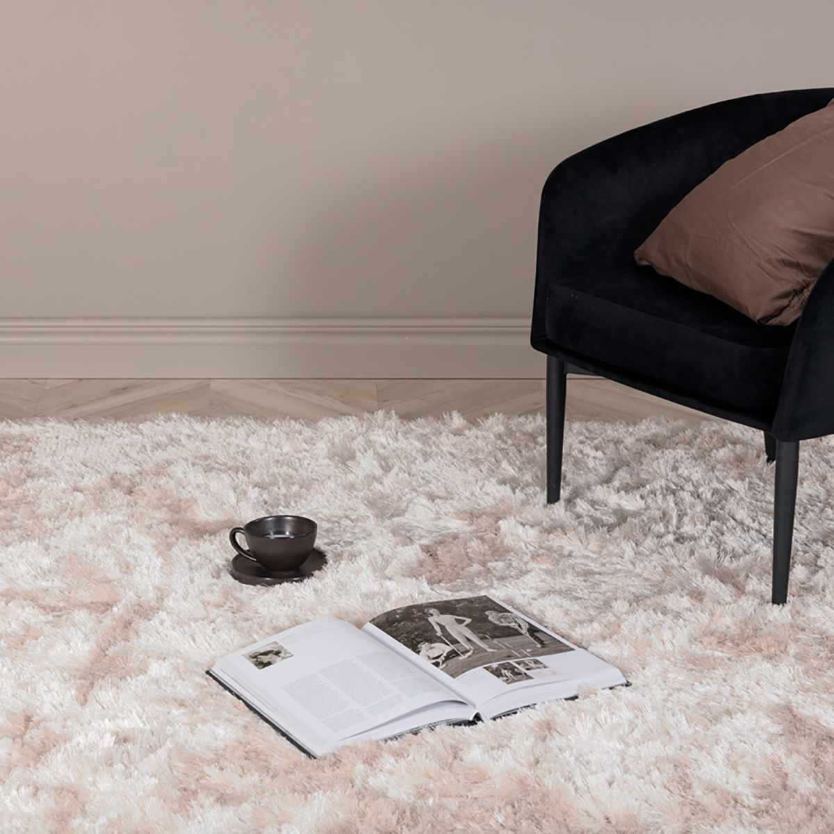 Rosalie vloerkleed beige - 300 x 200 cm - groot - woonkamer - creme - laagpolig - kopen - slaapkamer  - scandinavisch