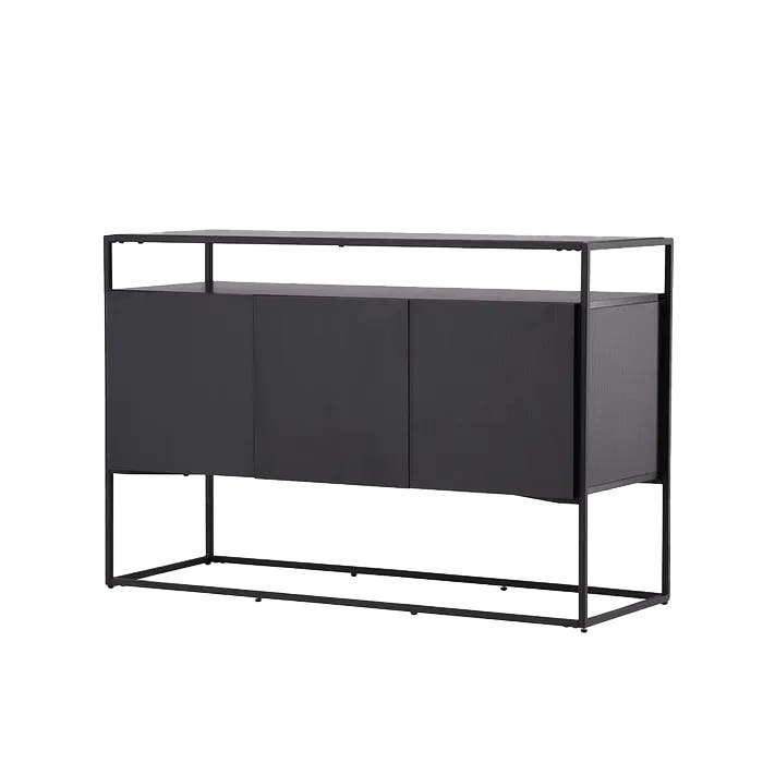 Cedric houten dressoir zwart - 120 x 45 cm