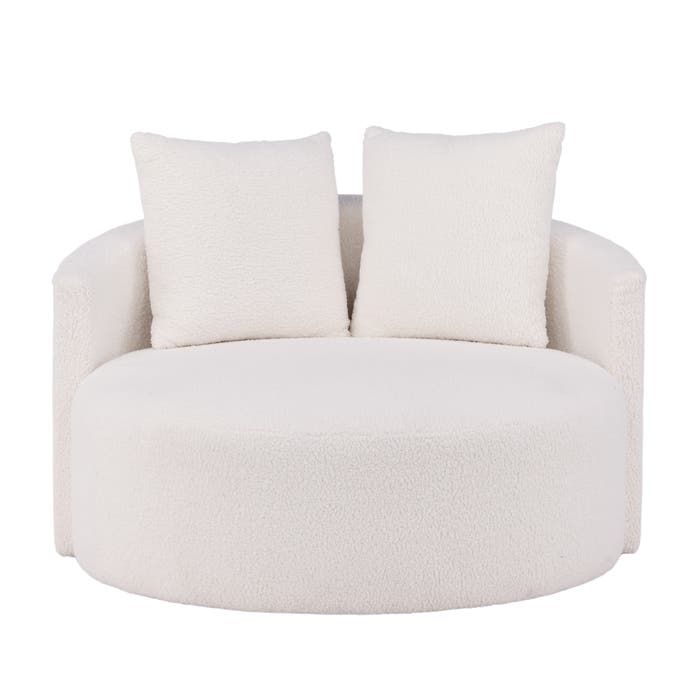 Kathleen loveseat teddystof wit