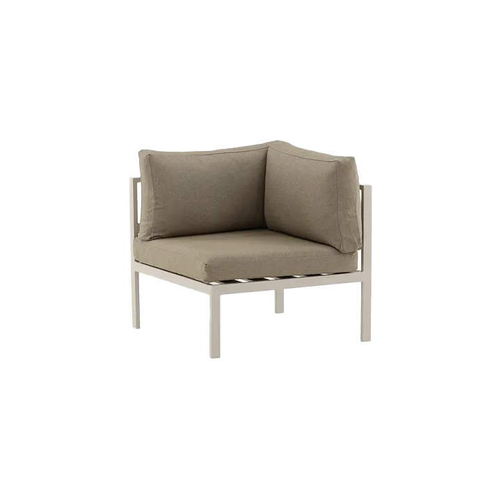 Milena modulair loungeset hoekelement beige - 74 x 74 cm