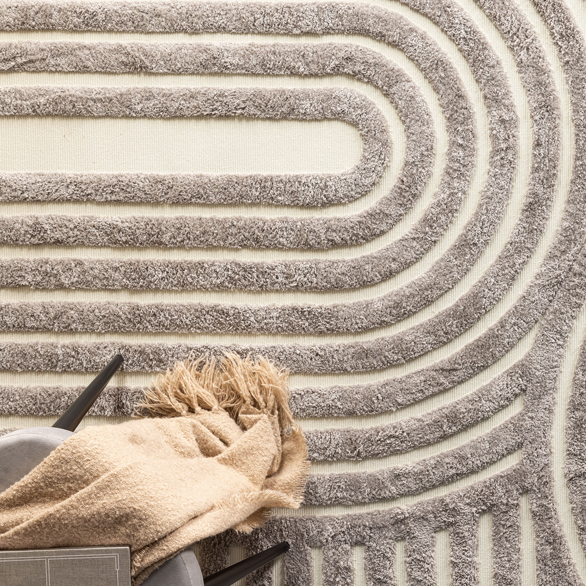 Linnea vloerkleed grijs - 230 x 160 cm - groot - woonkamer - kopen - slaapkamer  - scandinavisch