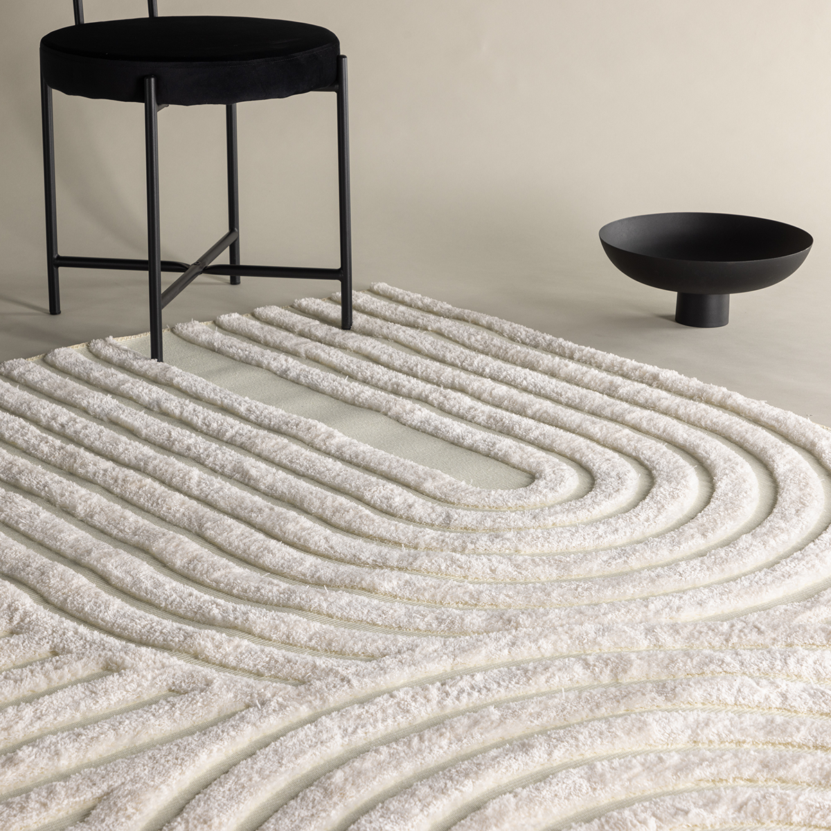 Linnea vloerkleed gebroken wit - 290 x 200 cm - groot - woonkamer - creme - beige - kopen - slaapkamer  - scandinavisch